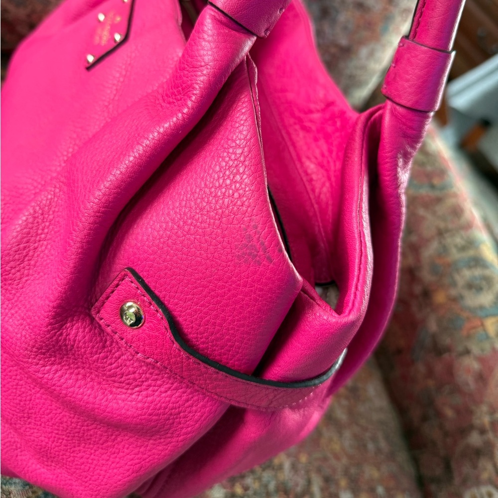 Kate Spade Berkshire Road Pink Magenta Gold Stevie Satchel Bag - Picture 5 of 10